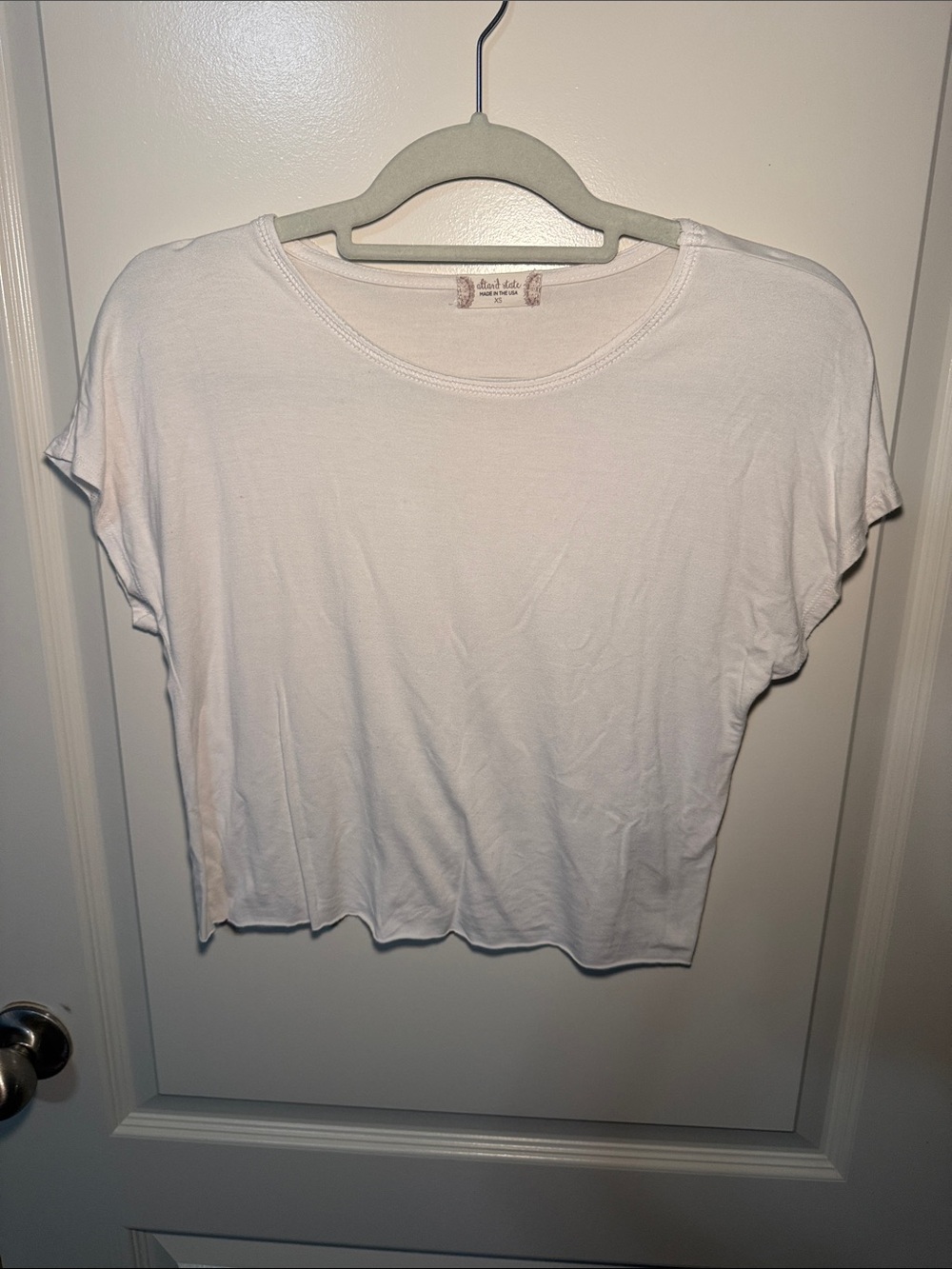 Altar'd State White Short Sleeve Crop Top